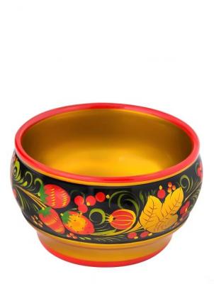 Фото - Хохломская миска маленькая для закусок 6 х 10,5 см