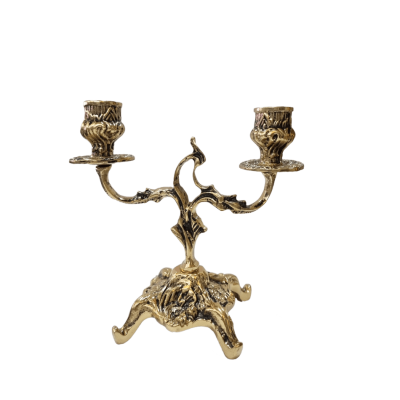 Фото - Бронзовый канделябр на две свечи Синкопа 17 х 17 см