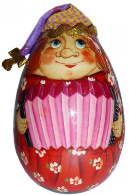 Фото - Неваляшка музыкальная Скоморошек с гармонью 11 см