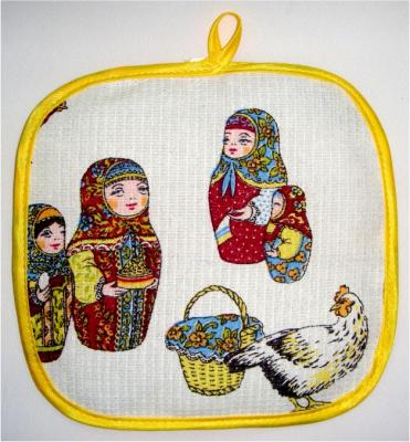 Фото - Прихватка хлопковая Матрешки традиция 20 х 20 см