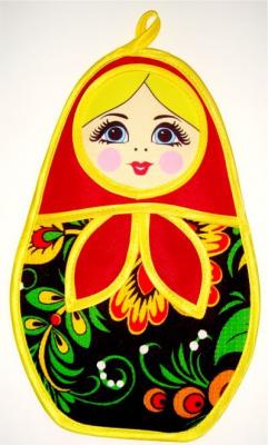 Фото - Прихватка Матрешка Хохломской узор 29 х 17,5 см