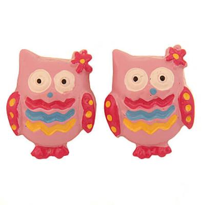 Фото - Шарм розовые совы 2 штуки 2,5 х 1,8 см