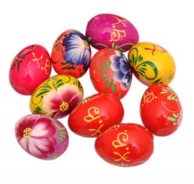 Фото - Пасхальные яйца деревянные писанки 10 штук 4 см