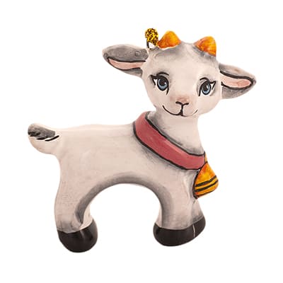 Елочная игрушка козленок