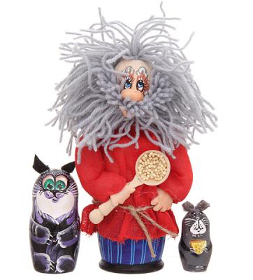 Фото - Матрешка авторский оберег Домовой 3 места 14 см