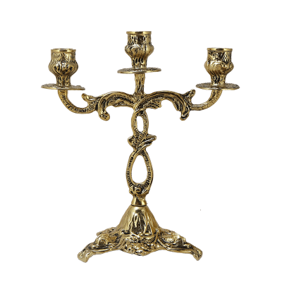 Фото - Канделябр трехрожковый Ласу золото 24 х 22 см