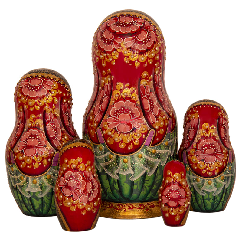 Фото - Авторская художественная матрешка Сокровища столицы 5 мест 22 см