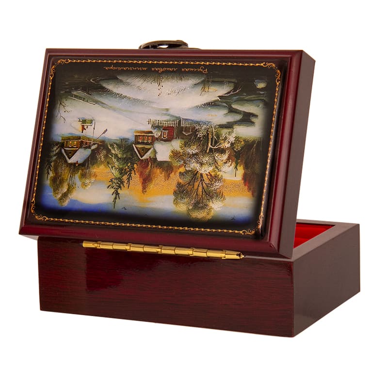 Фото - Деревянная шкатулка для украшений Февраль 13 х 9 см