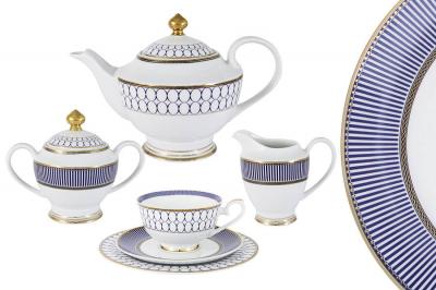 Чайный сервиз из фарфора на 6 персон Адмиралтейский 23 предмета