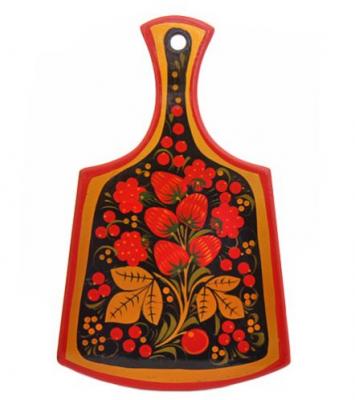 Фото - Досочка разделочная малая Хохлома 15 х 13 см Фото - Досочка разделочная малая Хохлома 15 х 13 см