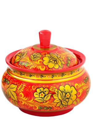 Фото - Сахарница хохломская круглая Зоренька 15 х 17 см