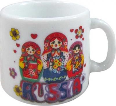 Фото - Мини-кружка фарфоровый магнит Матрешка 3 см