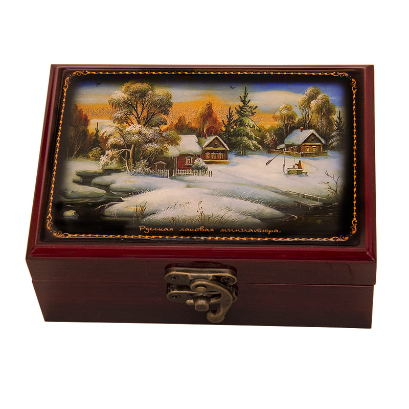 Фото - Деревянная шкатулка для украшений Февраль 13 х 9 см