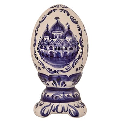 Пасхальное яйцо гжель Собор