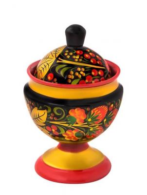 Фото - Солонка с хохломской росписью Славянская 10 см