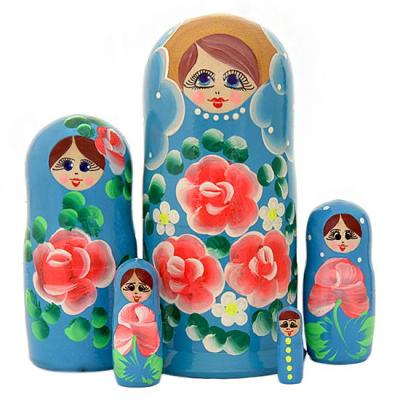 Фото - Матрешка цветочная Рита 5 мест 14,5 см