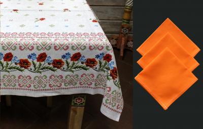 Фото - Столовый комплект скатерть с салфетками Вальс 150 х 180 см