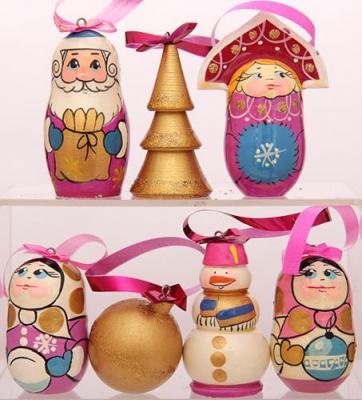Фото - Набор новогодних игрушек - Яркое рождество 7 фигурок Фото - Набор новогодних игрушек - Яркое рождество 7 фигурок