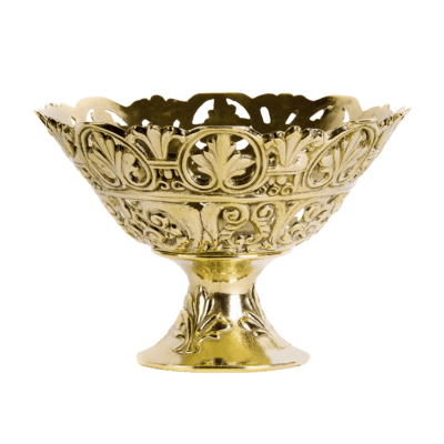 Ваза для фруктов на ножке Розарио золото 13 х 19 см Ваза для фруктов на ножке Розарио золото 13 х 19 см