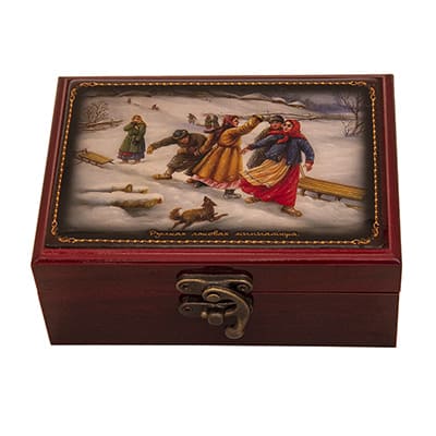 Шкатулка для украшений Веселая зима