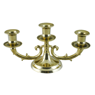 Фото - Канделябр трехрожковый Альбиния золото 13 см