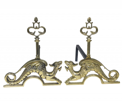 Фото - Дровница Драконы из латуни 13 х 34 см
