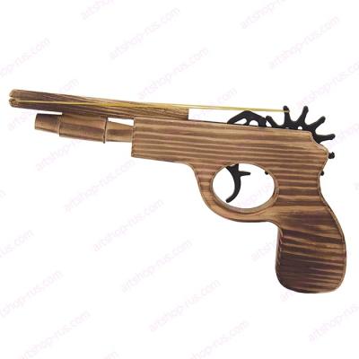 Фото - Пистолет деревянный с резинками 22 х 12,4 см