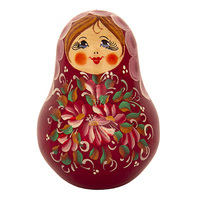 Неваляшка с колокольчиком Розовый букет