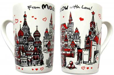 Фото - Кружка белая фарфоровая From Moscow with Love 300 мл