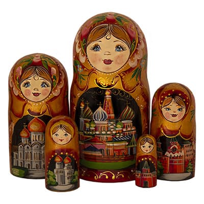 Матрешка деревянная Москва