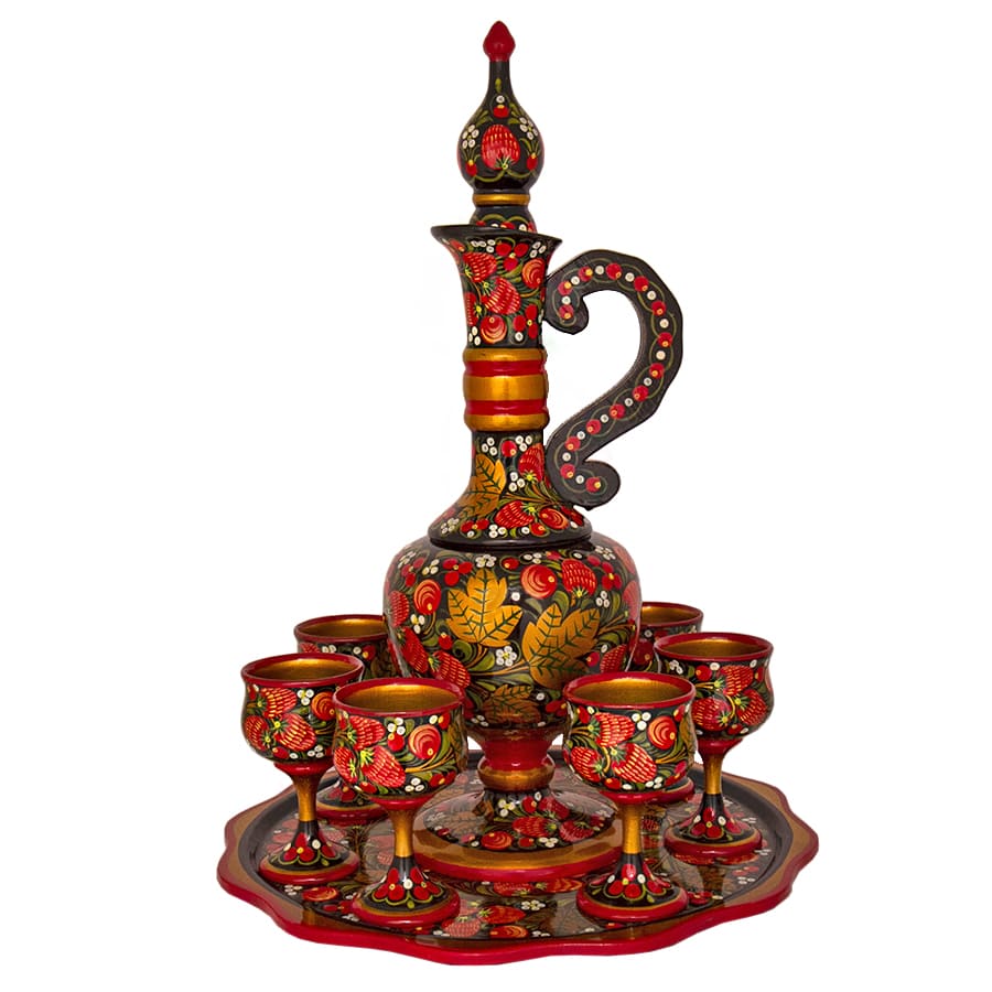 Фото - Набор для вина Хохлома "Просторы" 8 предметов