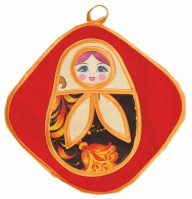 Фото - Прихватка аппликация Хохломская матрешка 20 х 20 см