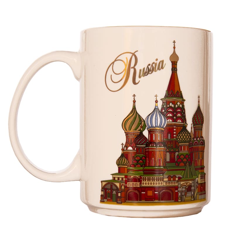 Фото - Кружка сувенирная фарфоровая Золотая Москва 300 мл Фото - Кружка сувенирная фарфоровая Золотая Москва 300 мл