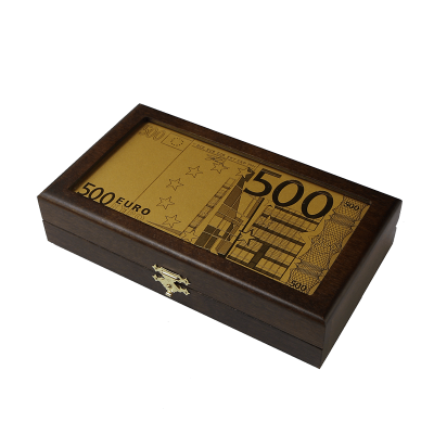 Фото - Купюрница деревянная 500 евро 19 х 9 см