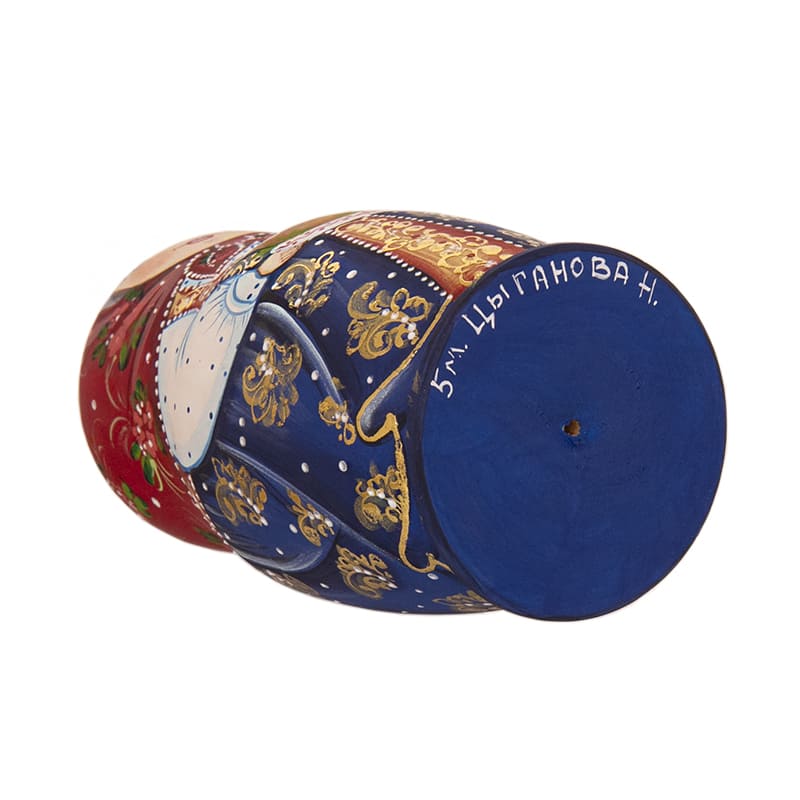 Фото - Деревянная матрешка пасхальная Девушка с куличом 18 см