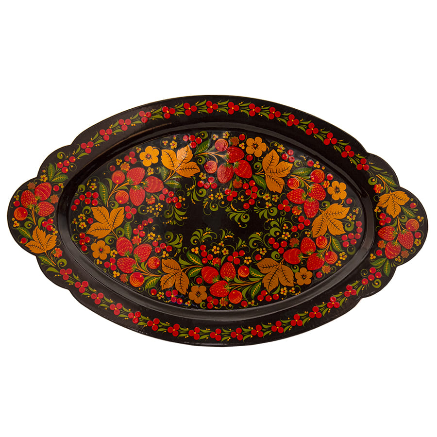 Фото - Набор Хохломской для воды Кувшин с подносом 4 предмета