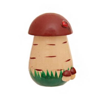 Фото - Магнит деревянный ручной работы Белый гриб 6 х 3,5 см Фото - Магнит деревянный ручной работы Белый гриб 6 х 3,5 см