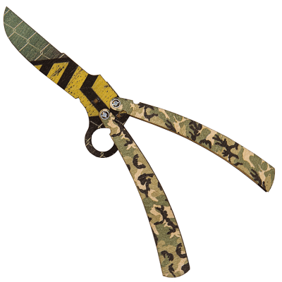 Фото - Деревянный нож бабочка стилизованный Чешуя 27 см