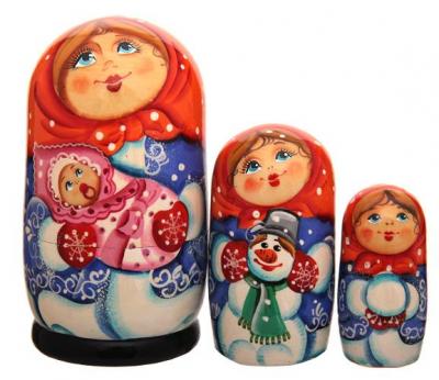 Фото - Матрешка авторская Розочка 3 места 13 см Фото - Матрешка авторская Розочка 3 места 13 см