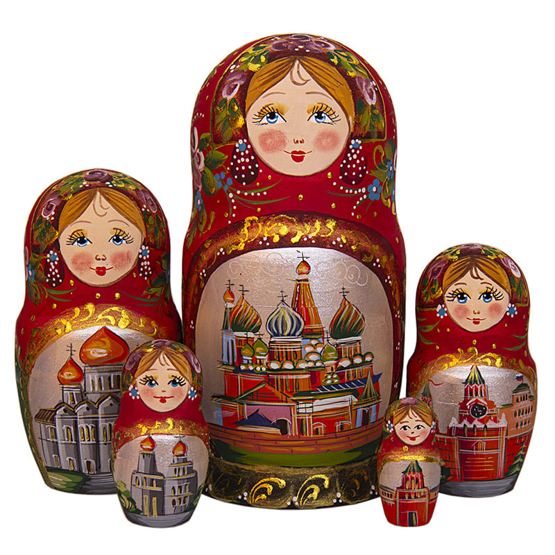 Матрешка с видами Москвы Матрешка с видами Москвы