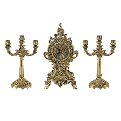 Фото - Бронзовые часы и канделябры "Олеандр"