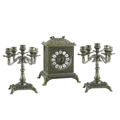 Фото - Каминный набор Ларец антик с канделябрами на 5 свечей