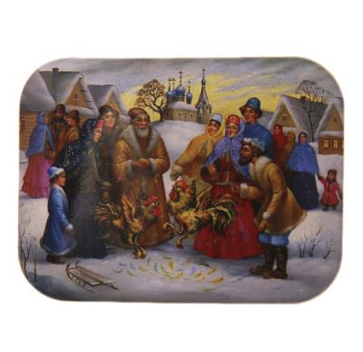 Фото - Магнит Петушиные бои 8 х 6 см