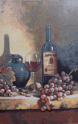 Фото - Гобелен купон без рамы - Бокал вина