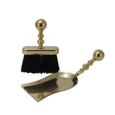 Фото - Каминный набор совочек и щетка Молизе золото