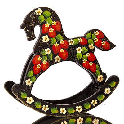 Деревянная лошадка качалка