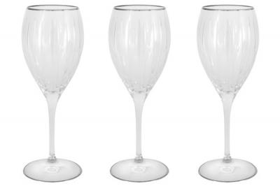 Набор бокалов для вина Пиза серебро 275 мл, 6 штук