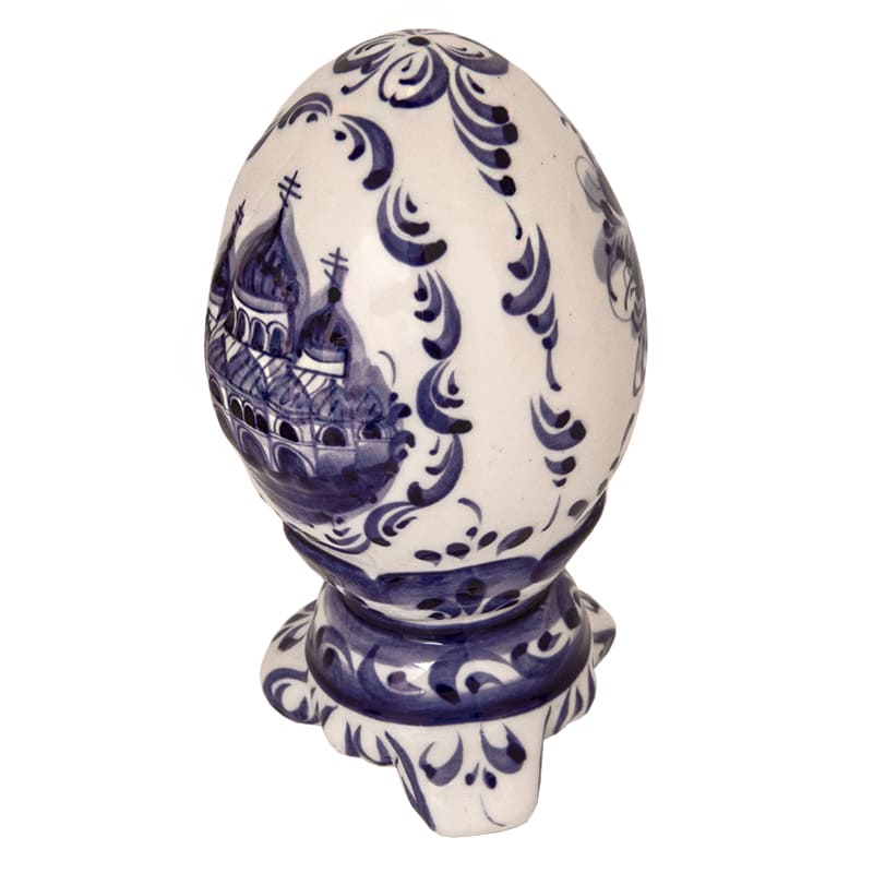 Фото - Пасхальное яйцо гжель Собор художественное 14 см