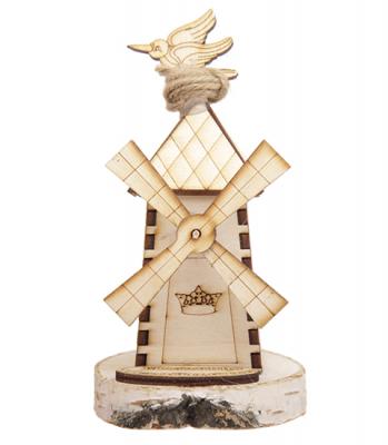 Фото - Деревянная мельница изобилия оберег 13 см