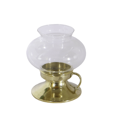 Фото - Подсвечник ламповый латунный золото 16 х 13 см